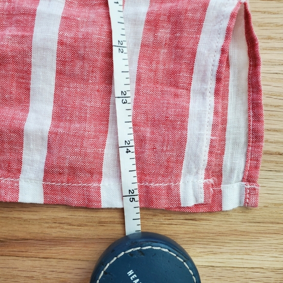 Christian Siriano Red and White Striped Sleeveless Tank - Picture 2 of 6